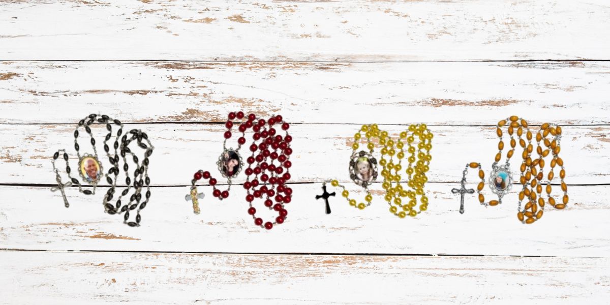 Rosary necklace urns by In The Light Urns.