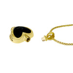Onyx Mourning Heart 10KT or 14KT Gold Cremation Jewelry Urn - ORDER NOW