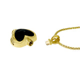 Onyx Mourning Heart 10KT or 14KT Gold Cremation Jewelry Urn - ORDER NOW