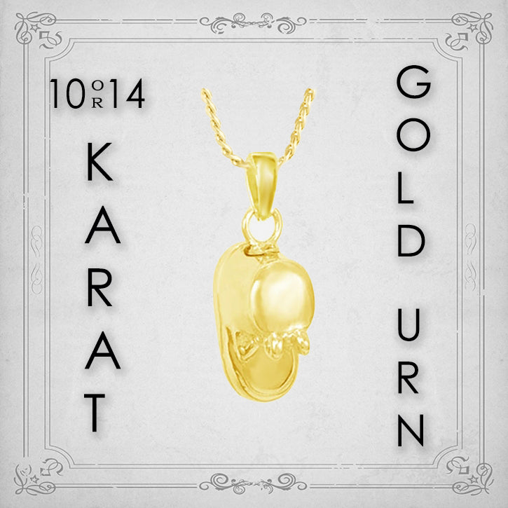 Baby Bootie 10KT or 14KT Gold Cremation Jewelry Urn - SHIPS NOW