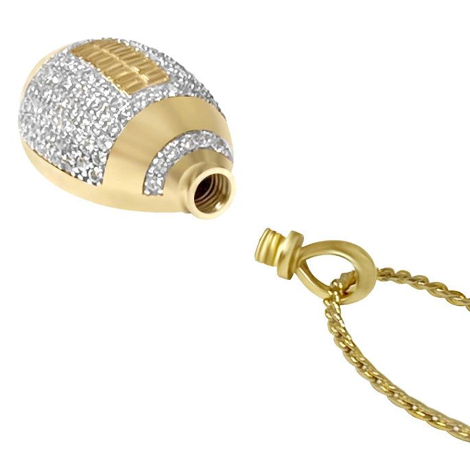 Football 10KT or 14KT Gold Cremation Jewelry Urn - ORDER NOW