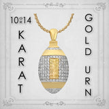Football 10KT or 14KT Gold Cremation Jewelry Urn - ORDER NOW