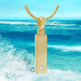 Gold Bar Crystal 10KT or 14KT Gold Cremation Jewelry Urn - SHIPS NOW