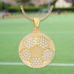 Soccer Ball 10KT or 14KT Gold Cremation Jewelry Urn - SHIPS NOW