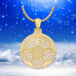 Soccer Ball 10KT or 14KT Gold Cremation Jewelry Urn - SHIPS NOW