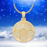 Soccer Ball 10KT or 14KT Gold Cremation Jewelry Urn - SHIPS NOW