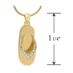 Sandal 10KT or 14KT Gold Cremation Flip Flop Jewelry Urn - ORDER NOW