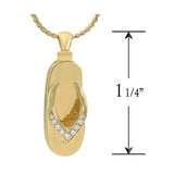 Sandal 10KT or 14KT Gold Cremation Flip Flop Jewelry Urn - ORDER NOW