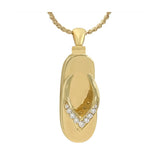 Sandal 10KT or 14KT Gold Cremation Flip Flop Jewelry Urn - SHIPS NOW