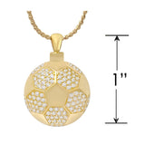 Soccer Ball 10KT or 14KT Gold Cremation Jewelry Urn - SHIPS NOW