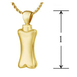 Dog Bone 10KT or 14KT Gold Cremation Jewelry Urn - SHIPS NOW