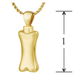 Dog Bone 10KT or 14KT Gold Cremation Jewelry Urn - SHIPS NOW