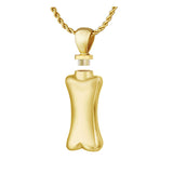 Dog Bone 10KT or 14KT Gold Cremation Jewelry Urn - SHIPS NOW