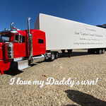 Trailer Cremation Urn & Peterbilt 389 Red Truck Décor