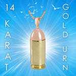 Rose Gold 10KT Bullet Cremation Jewelry Urn - SHIPS NOW
