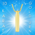 Sleek Cylinder 10KT or 14KT Gold Cremation Jewelry Urn - SHIPS NOW