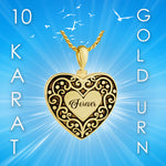 Forever 10KT or 14KT Gold Cremation Jewelry Urn - SHIPS NOW