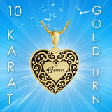 Forever 10KT or 14KT Gold Cremation Jewelry Urn - SHIPS NOW