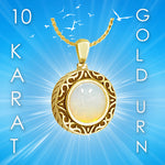 Moonstone 10KT Gold Cremation Jewelry Urn - SHIPS NOW