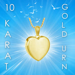 Perfect 10KT or 14KT Gold Heart Cremation Jewelry Urn - SHIPS NOW