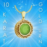 Peridot 10KT Gold Cremation Jewelry Urn - SHIPS NOW