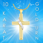 Our Savior Cross 10KT or 14KT Gold Cremation Jewelry Urn - ORDER NOW