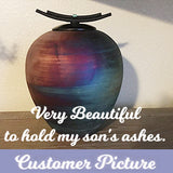 South Western Raku Cremation Adult or Medium Urn - Personalization Option