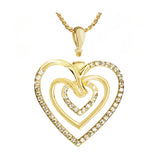 Triple Hearts of Love 10KT or 14KT Gold Cremation Jewelry Urn - SHIPS NOW
