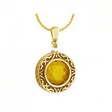 Citrine 10KT Gold Cremation Jewelry Urn - ORDER NOW