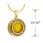 Citrine 10KT Gold Cremation Jewelry Urn - ORDER NOW
