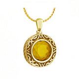 Citrine 10KT Gold Cremation Jewelry Urn - SHIPS NOW