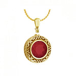 Garnet 10KT Gold Cremation Jewelry Urn - ORDER NOW