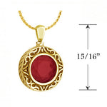Garnet 10KT Gold Cremation Jewelry Urn - ORDER NOW