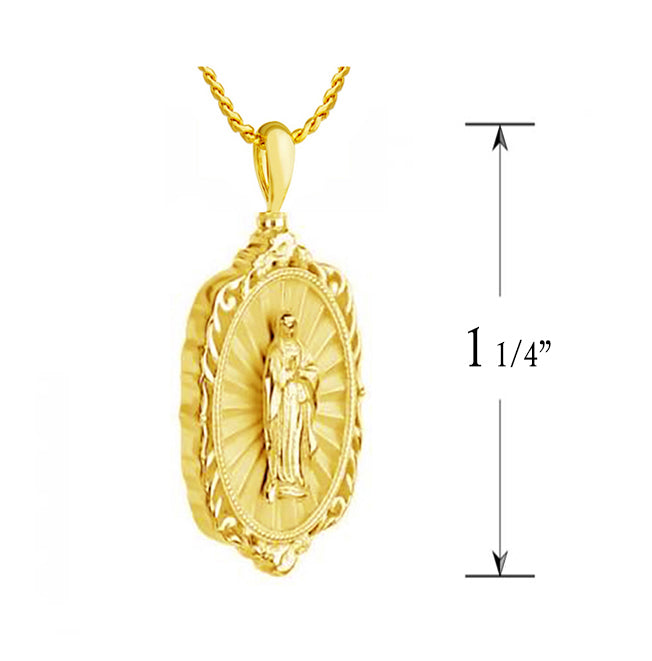 Guadalupe 10KT or 14KT Gold Filigree Cremation Jewelry Urn - ORDER NOW