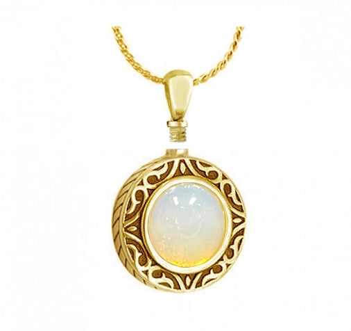 Moonstone 10KT Gold Cremation Jewelry - ORDER NOW