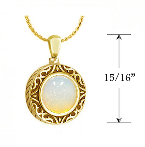 Moonstone 10KT Gold Cremation Jewelry - ORDER NOW