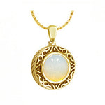 Moonstone 10KT Gold Cremation Jewelry Urn - SHIPS NOW