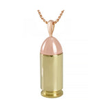 Rose Gold 10KT Bullet Cremation Jewelry Urn - SHIPS NOW