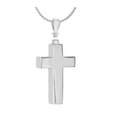 Men's Perfect Cross 14KT White Gold Cremation Jewelry - ORDER NOW