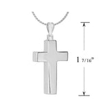 Men's Perfect Cross 14KT White Gold Cremation Jewelry - ORDER NOW
