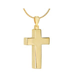 Men's Perfect Cross 10KT or 14KT Gold Cremation Jewelry Urn - SHIPS NOW