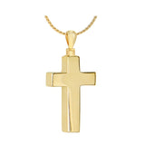 Men's Perfect Cross 10KT or 14KT Gold Cremation Jewelry Urn - SHIPS NOW