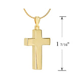 Men's Perfect Cross 10KT or 14KT Gold Cremation Jewelry Urn - ORDER NOW