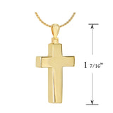 Men's Perfect Cross 10KT or 14KT Gold Cremation Jewelry Urn - ORDER NOW