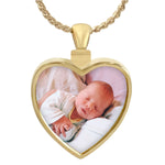 Photo Heart 10KT or 14KT Gold Cremation Jewelry Urn - SHIPS NOW