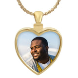 Photo Heart 10KT or 14KT Gold Cremation Jewelry Urn - SHIPS NOW