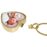 Photo Heart 10KT or 14KT Gold Cremation Jewelry Urn - SHIPS NOW