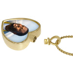 Photo Heart 10KT or 14KT Gold Cremation Jewelry Urn - SHIPS NOW