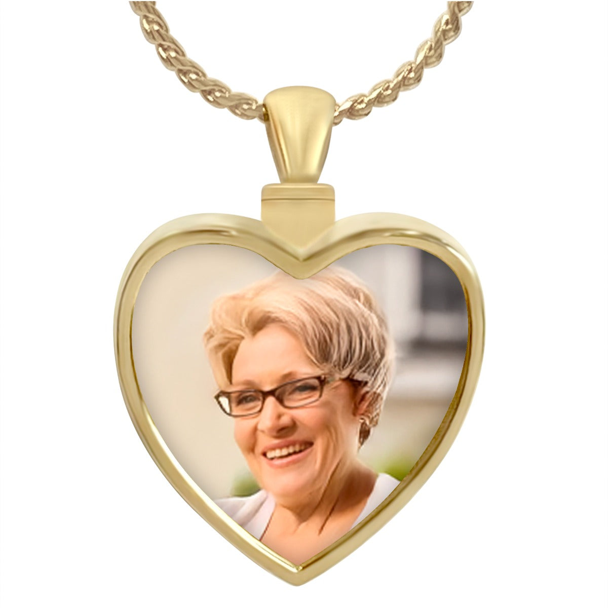 Photo Heart 10KT or 14KT Gold Cremation Jewelry Urn - SHIPS NOW