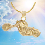 Motorcycle 10KT or 14KT Gold Cremation Jewelry Urn - ORDER NOW